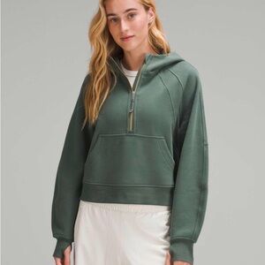 Lululemon Scuba Half Zip Green Hoodie